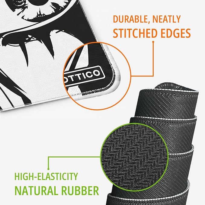 XL Anime Mouse Pad, Black and White Manga Eyes Desk Mat 31.5x15.7 in – Large Aesthetic Gaming Desk Pad with Non-Slip Rubber Base, Stitched Edges & Waterproof Cloth Surface