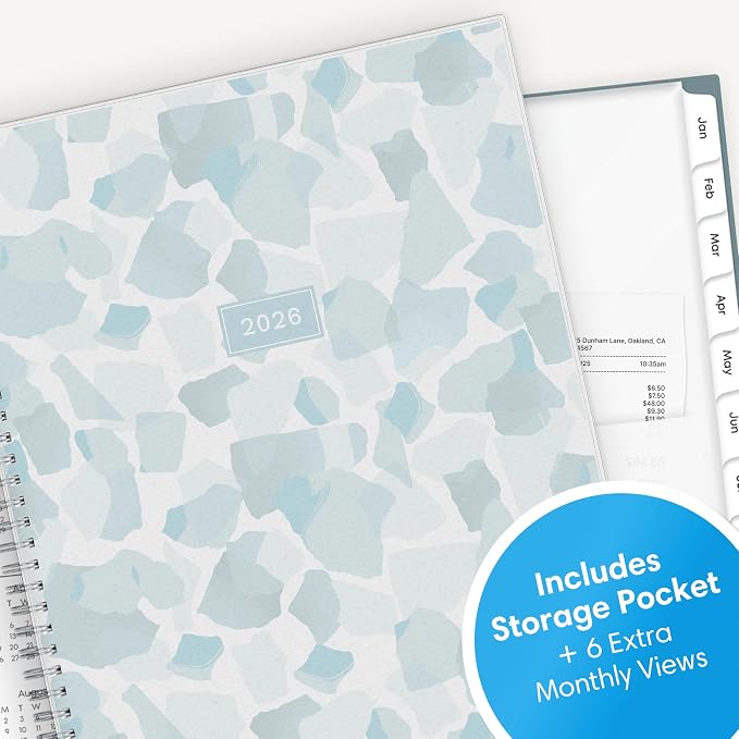 Blue Sky 2026 Weekly & Monthly Planner Calendar, 8.5"x11", Amitza
