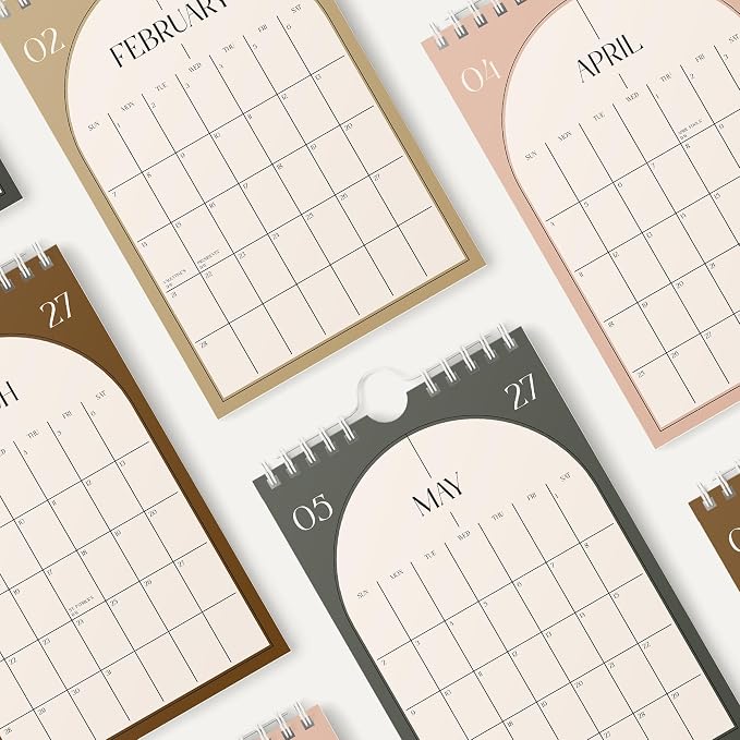 Karto Small Wall Calendar 2026-2027 6x9 in - Boho Color | July 2026 to December 2027, Vertical, Boosts Productivity, Easy Monthly Planning