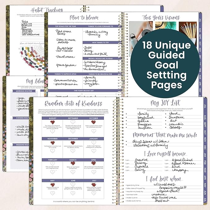 bloom daily planners 2026-2027 (8.5" x 11") Academic Year Day Planner (July 2026 - July 2027) - 13 Months Weekly & Monthly Agenda Organizer with Stickers & Tabs - Wildflower Mountainside