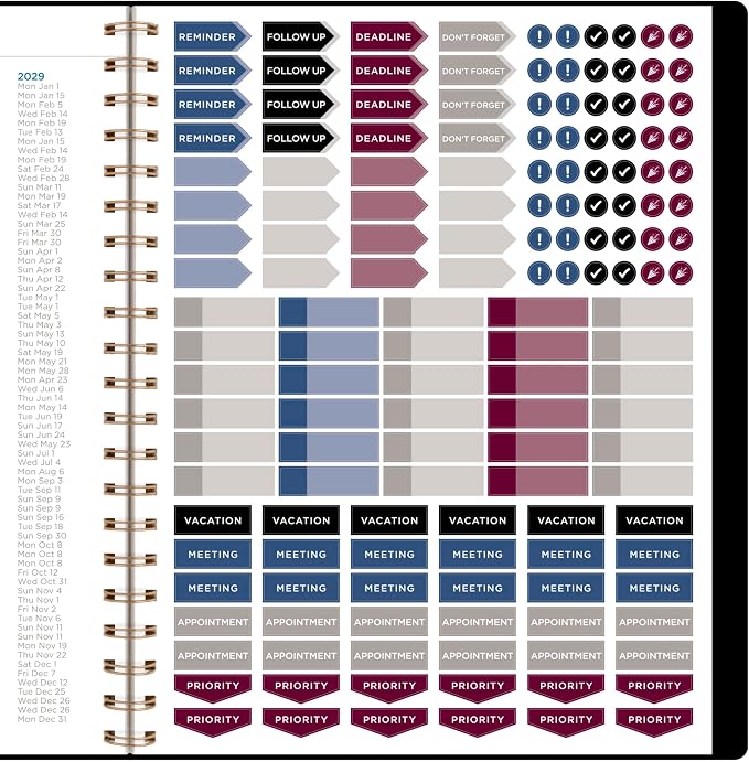 AT-A-GLANCE 2026 Planner, Weekly & Monthly, 8.5" x 11", Large, Signature Lite, Black (YP905L0526)