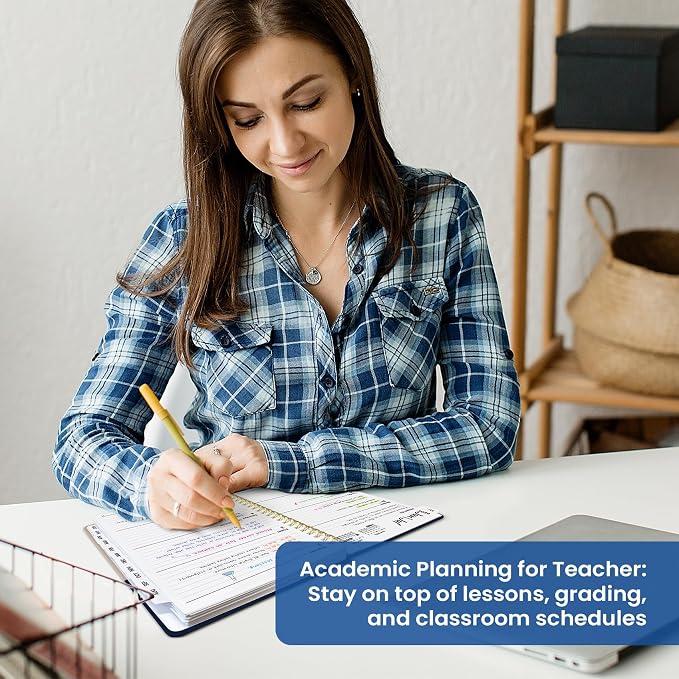 Taja Planner 2026-2027, Jul 2026-Jun 2027 Monthly & Weekly Calendar Planner | 6.3" x 8.5", Hardcover Academic Calendar, Teacher Student Agenda Book with Tabs, School Office Supplies, Midnight Blooms