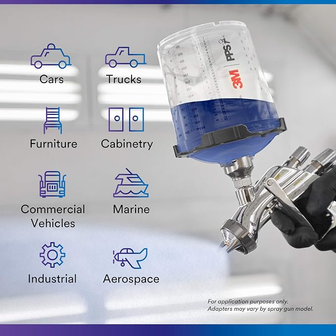 3M PPS 2.0 Spray Gun Adapter #S35, 26130, 16 mm Female, 1.5 mm Thread Stretched | Connects Several Paint Gun Brands to PPS 2.0 Paint Spray System; 1 Pack