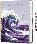 Planner 2026-2027, Monthly & Weekly Jul 2026-Jun 2027 Calendar Book | 6.3" x 8.5", Hardcover Spiral Planner with Tabs, School & Daily Pretty Agenda for Women, Students, Teachers, Violet Surge