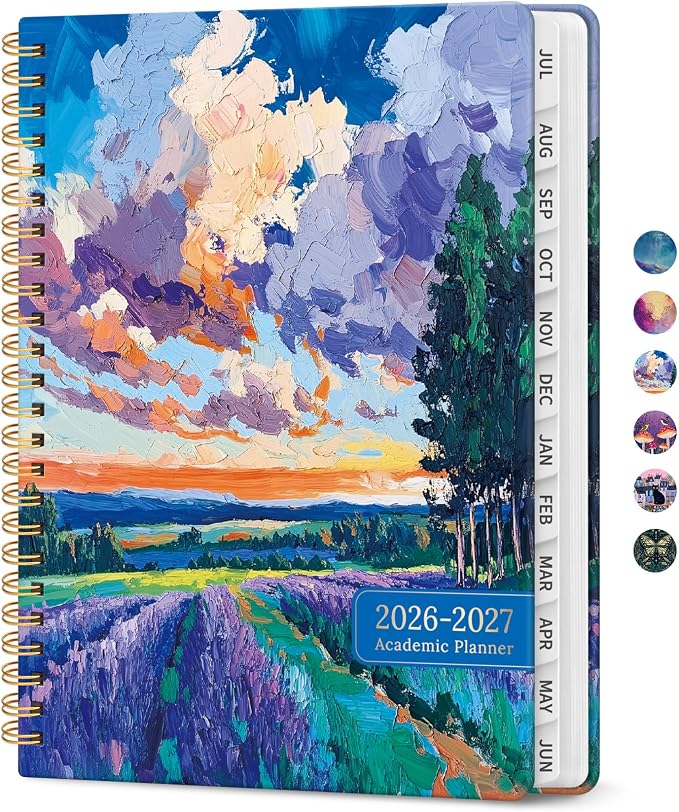 Academic Planner 2026-2027, Jul 2026-Jun 2027 Monthly & Weekly Planner