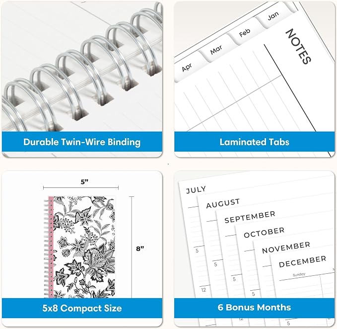 Blue Sky 2027 Weekly & Monthly Planner Calendar, 5"x8", Analeis