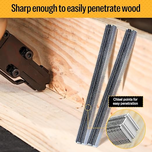 meite Corrugated Fasteners MC1212, 1/2-Inch Crown, 1/2" Length, 10,000 PCS | 25 Gauge Corrugated Staples, W Staples, for Pneumatic Corrugated Tools, for Woodworking Projects