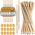 Jetec 100 Sets Inspirational Potato Pencil with Erasers and Thank You Card