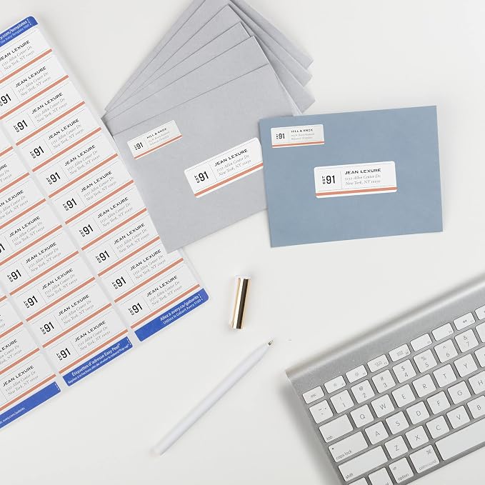 Avery® Repositionable Printable Address Labels, Sure Feed® Technology, 1" x 2-5/8", White, 3,000 Blank Mailing Labels (55160)