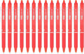 Pilot FriXion Clicker Erasable Gel Pens, Fine Point (0.7mm), Red Ink, 14-Pack - Refillable, Smooth Writing Pens for School, Journaling, and Office Use