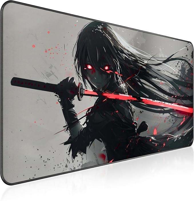 XXL Anime Gaming Mouse Pad 35.4 x 15.7 inch - Water-Resistant | Stitched Edges - Large XL Mousepad for Desk - Gamer Accessories Big Full Deskpad Mat Game Mousepads Deskmat