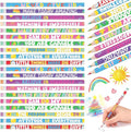 Nezyo 100 Pcs Motivational Rainbow Colored Pencils Bulk - 7 Color in 1 Wooden Colorful Pencils Assorted Cute Novelty Art Supplies for Drawing Coloring Back to School Gifts Incentive Reward Stuffers