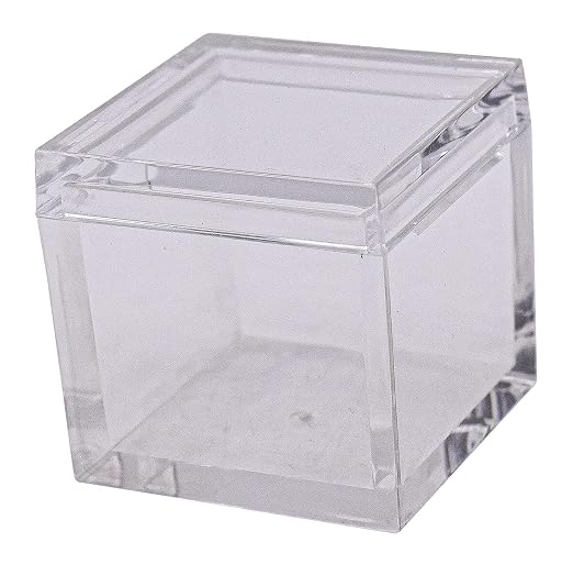 25pcs Acrylic Box Trays for 1" 25.4mm Element Cubes Clear Case Periodic Table Bracket for Elements Collections Science Education Displays