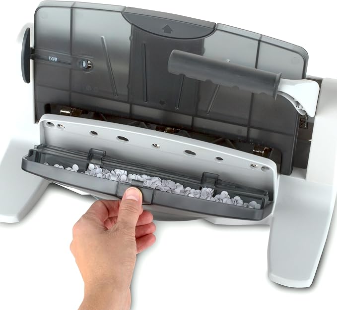 Swingline 3 Hole Punch, 40 Sheet Capacity Three Hole Puncher 3 Ring, Adjustable 2-7 Hole Paper Punch, LightTouch Low Effort, Black & Silver (74357)