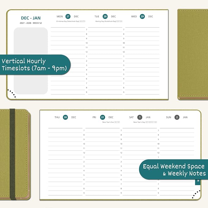 BEZEND Pocket Calendar 2027, Weekly Monthly Planner for Purse (6.5"x3.75")