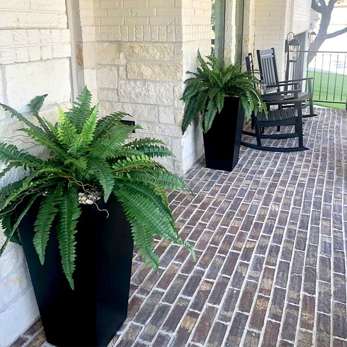 Nearly Natural 48 in Artificial Boston Fern Hanging Plant (Set of 2) | Lush Realistic Fronds, Maintenance-Free, Planter not included, Office and Home Decor