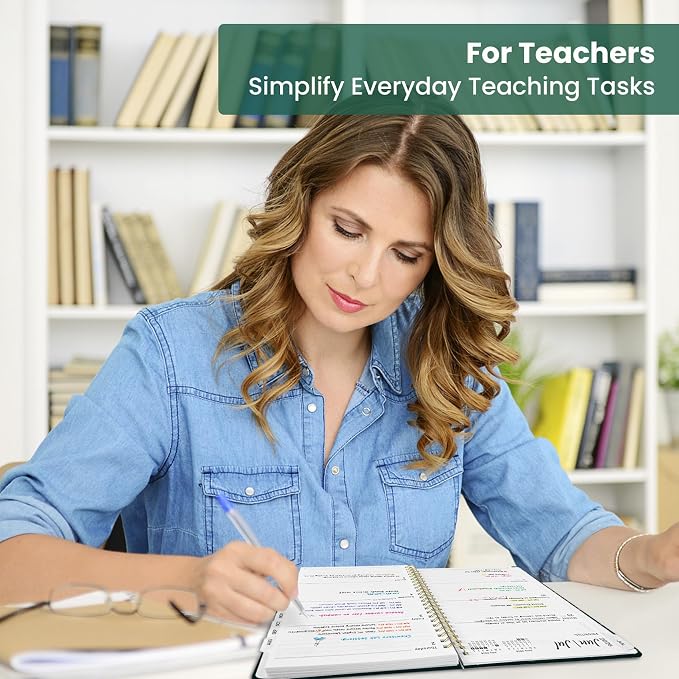 Taja Planner 2026-2027, Jul 2026-Jun 2027 Monthly & Weekly Calendar Planner | 6.3" x 8.5", Hardcover Academic Calendar, Teacher Student Agenda Book with Tabs, School Office Supplies, Insects in Blooms