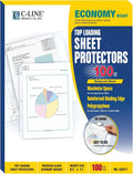 C-Line Top Loading Economy Weight Poly Sheet Protectors, Reduced Glare, 8.5 x 11 Inches, 100 per Box (62017)