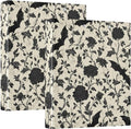 Goth Bat Round Ring Binders Floral (1) 1.5 Inch 3 Ring Binder with Clipboard Holds 200 Sheets Office Home School