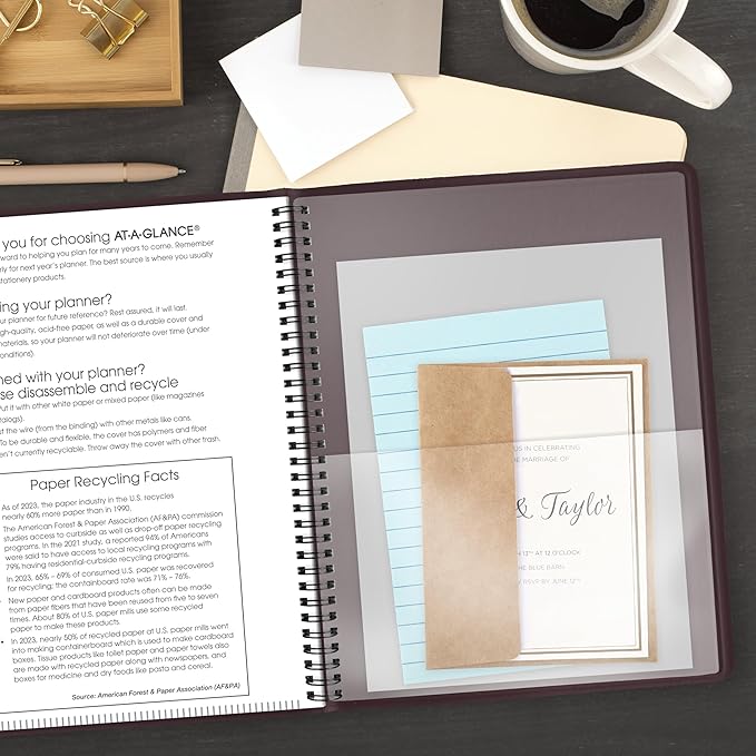 AT-A-GLANCE 2027 Appointment Book Planner, Weekly, 13-Month Jan-Jan, 8.25" x 11", Winestone (709505027)