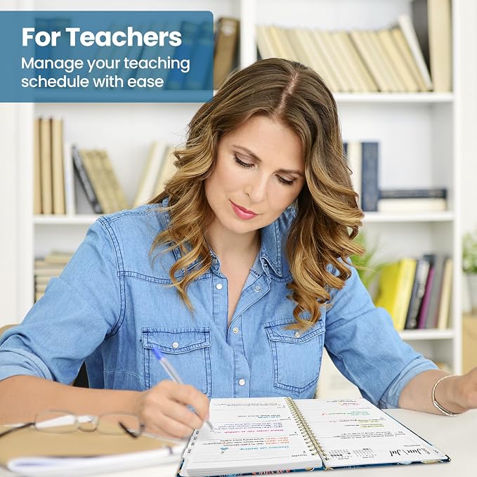 ZOTIA Academic Planner 2026-2027, Monthly & Weekly Jul 2026-Jun 2027 | Ocean Stamps, 6.3" x 8.5" Calendar Planner for Women, Hardcover Pretty Organizer for Women, School Office Home Supplies