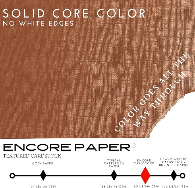 Gingerbread—12x12 Textured Cardstock | 80lb Textured Brown Scrapbook Paper | Premium Cardstock for Cricut Cutting | 25 Sheets