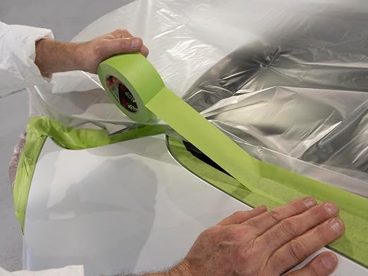 3M High Performance Green Masking Tape 401+, 6 mm x 55 m, 96 Rolls per case Bulk | 6.7 mil, Superior Adhesion, Clean Removal, Highly Conformable, Paint-Bleed Resistant
