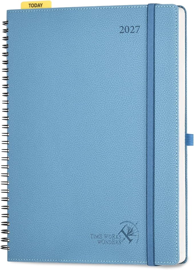 POPRUN 2027 Planner, Large 8.5" x 10.5" Weekly Calendar, Day Planner 2027