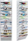 14 Pockets Hanging Wall File Organizer, Office Organization Wall Mount Mail Sorter Paper Holder Bill Organizer for Home, White