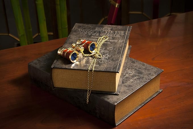 Barska Antique Book Lock Box with Key Lock | Steel safe with magnetic closure and key lock for passports, jewelry and cash