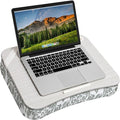 LAPGEAR XL Designer Lap Desk with Phone Holder and Device Ledge - Gray Damask - Fits up to 17.3 Inch Laptops - Style No. 45524