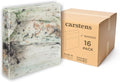 Carstens Limited Edition 2-Inch Green Marble Heavy Duty 3-Ring Binder – Side Opening, Waterproof, Durable Plastic, No-Gap Rings, Holds 300 Sheets, BPA-Free, Made in USA (2843-3R), Case of 16