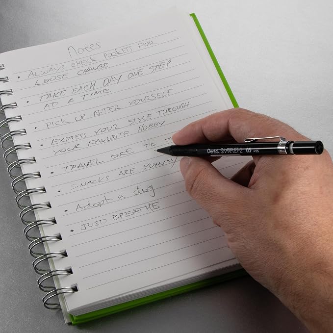 Pentel Sharplet-2 Automatic Pencil, (0.5mm) Lead Size, Black Barrel, Box of 12 (A125A)