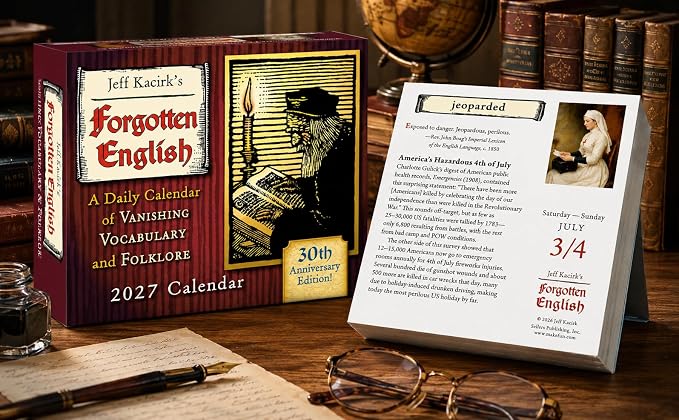 Forgotten English 2027 Daily Desk Calendar: Boxed Page-a-Day Word Origins & Trivia Calendar with Vanishing Vocabulary, Lost Words & Folklore – A Day-to-Day Calendar for Home or Office