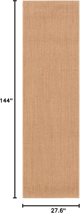 Martha Stewart x SAFAVIEH Area Rug Collection - 2'3" x 12' Runner, Beige, Sisal & Jute, Farmhouse Style, Ideal for Living Room, Foyer, Bedroom, Hallway (MSR9501B)