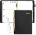 SUNEE 2026-2027 Weekly & Monthly Planner 6.4"x8.5" - 12 Month (July 2026 - June 2027), Vegan Leather Cover Planner Academic Year Calendar, Pocket, Notes, Monthly Tab, Black