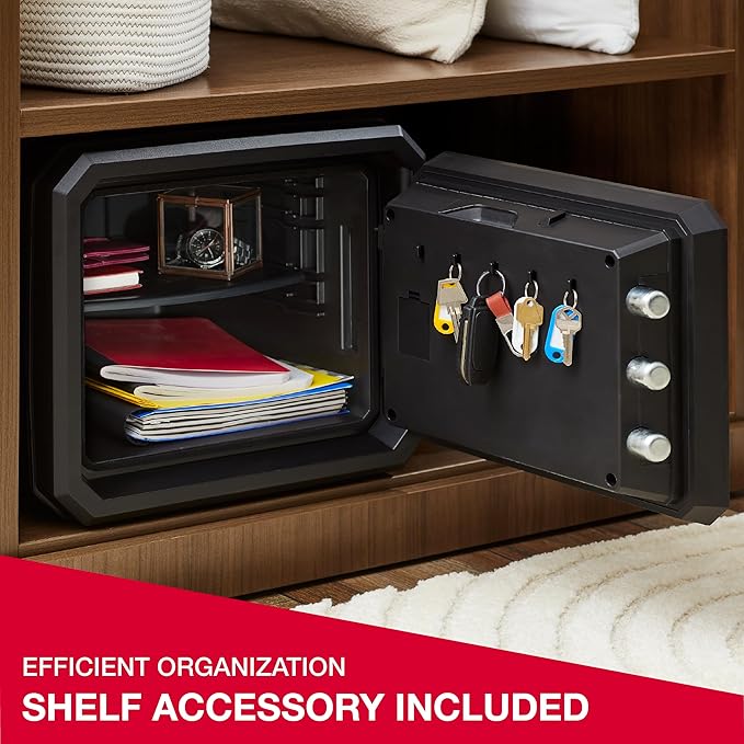 SentrySafe Fireproof and Waterproof Shelf Safe, Large Home or Office Safe with Dial Combination Lock and Override Key, 0.81 Cubic Feet, FPW082KSB