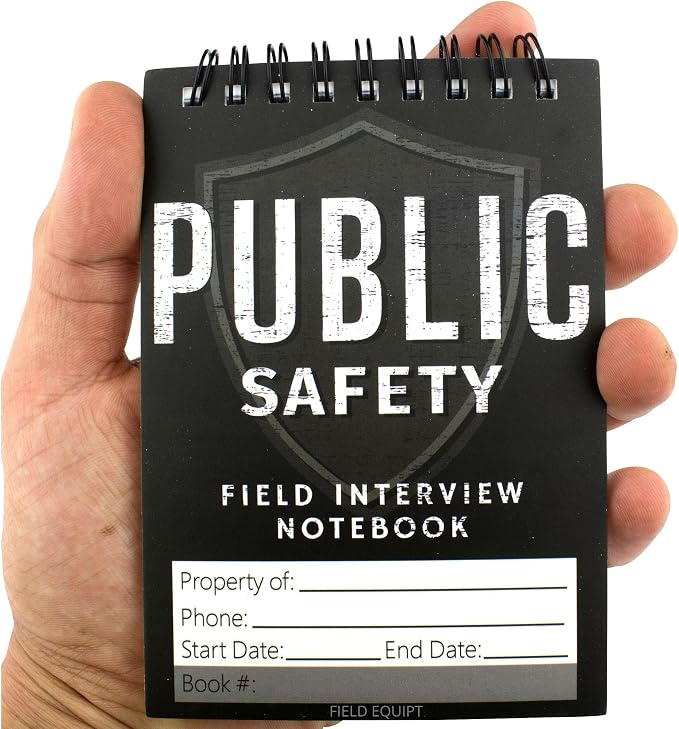 Field Equipt Law Enforcement Incident Report Notepads, Sheriff, Security & Police Gear, EDC Officer Notebook, Cop Gifts, Interview Equipment Accessories Book, 6 Pack (Security)