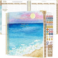 bloom daily planners 2026-2027 Hardcover Academic Year Goal & Vision Planner (July 2026 - July 2027) - 13 Months - Monthly & Weekly Calendar Agenda Organizer - 7.5" x 9" - Coastal Calm