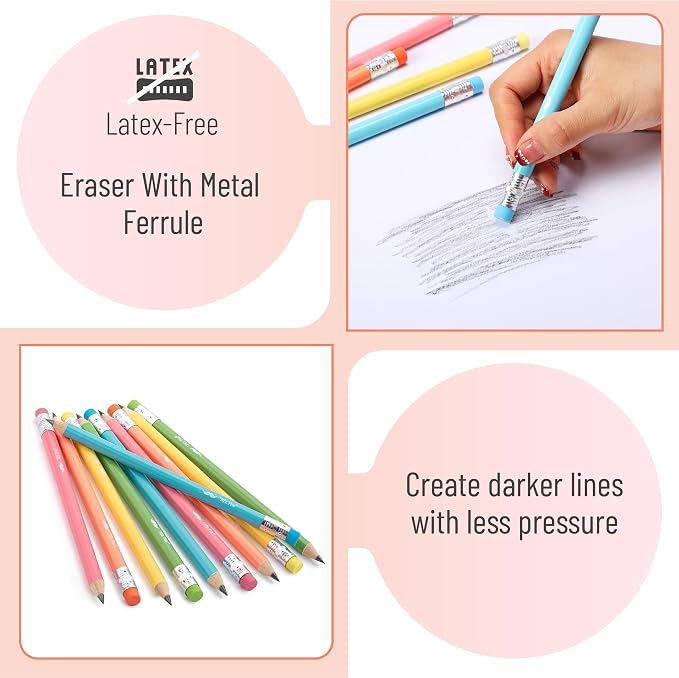 Mr. Pen- Jumbo Pencils, 60 Pack, Colorful Barrels