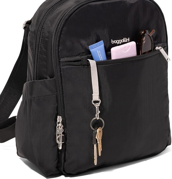 Securtex Anti-Theft Getaway Backpack - 9.4"x13"x5" Travel Safe Bag w/Locking Zippers, Slash-Resistant, RFID