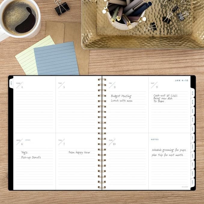 AT-A-GLANCE 2027 Planner, Weekly & Monthly, 8.5" x 11", Signature Lite, Black (YP905L0527)