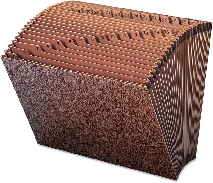 Smead TUFF Expanding File, Daily (1-31), 31 Pockets, Letter Size, Redrope-Printed Stock (70467)