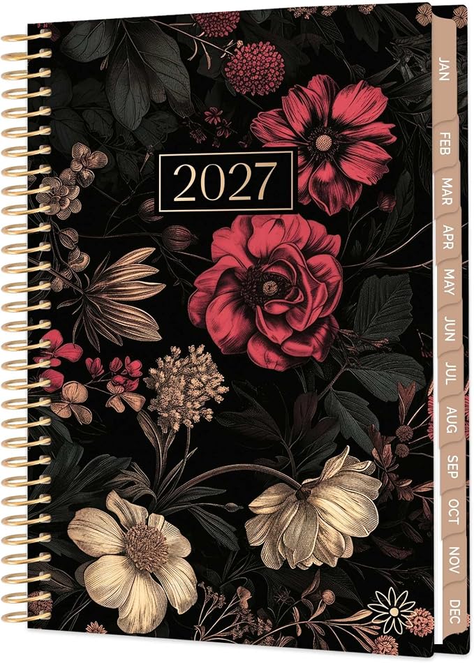 bloom daily planners 2027 Pocket Planner (January 2027 - December 2027) - 4” x 6” MINI Weekly Monthly Agenda Organizer & Calendar Year Book - Moody Floral