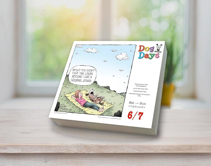 Dog Days 2027 Daily Desk Calendar: Boxed Page-a-Day Funny Dog Cartoon Calendar by Dave Coverly with Day-to-Day Laughs & Canine Comedy
