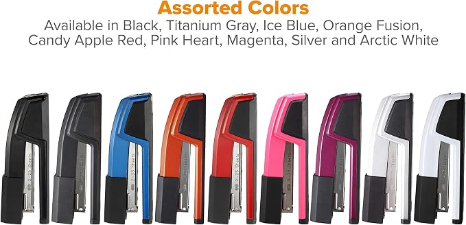 Bostitch Office Epic Metal 3 in 1 Stapler, 25 Sheet Capacity, Includes 210 Staples in Staple Storage Compartment & Integrated Remover, | Die-cast body opens 180 degrees for bulletin boards, with a temporary stapling option and a hidden slot for backup ...