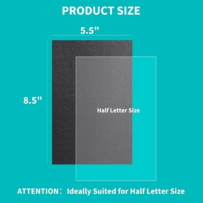 Binditek 100 Pack Binding Covers Set, 5.5x8.5 Inches, 8Mil PVC & 12Mil Poly | Binding Covers Set, 5.5x8.5 Inches Half Letter Size, 8Mil Clear PVC Front, 12Mil Black Poly Back, Square Corners, Unpunched