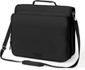 SUNEE Zipper Binder with 2-Inch O-Rings, 13-Inch Laptop/Tablet Sleeve, 450 Sheet Capacity, Sturdy Carry Handle & Adjustable Shoulder Strap, Schoo & Office Organizer, Black
