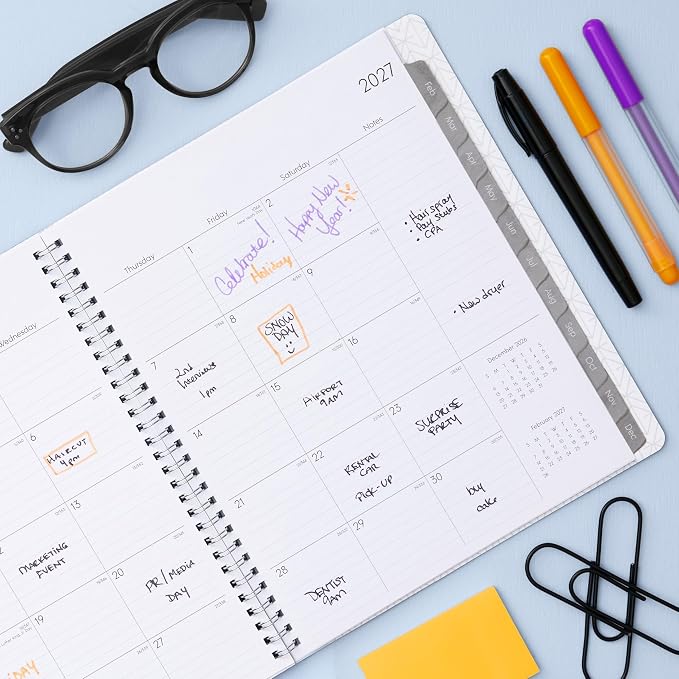 Blue Sky 2027 15-Month Monthly Planner Calendar, 8"x10", Enterprise