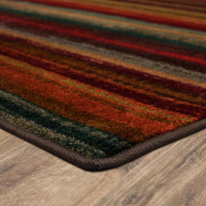 Mohawk Home Boho Stripe 6' x 9' Area Rug - Multicolor - Perfect for Living Room, Dining Room, Office
